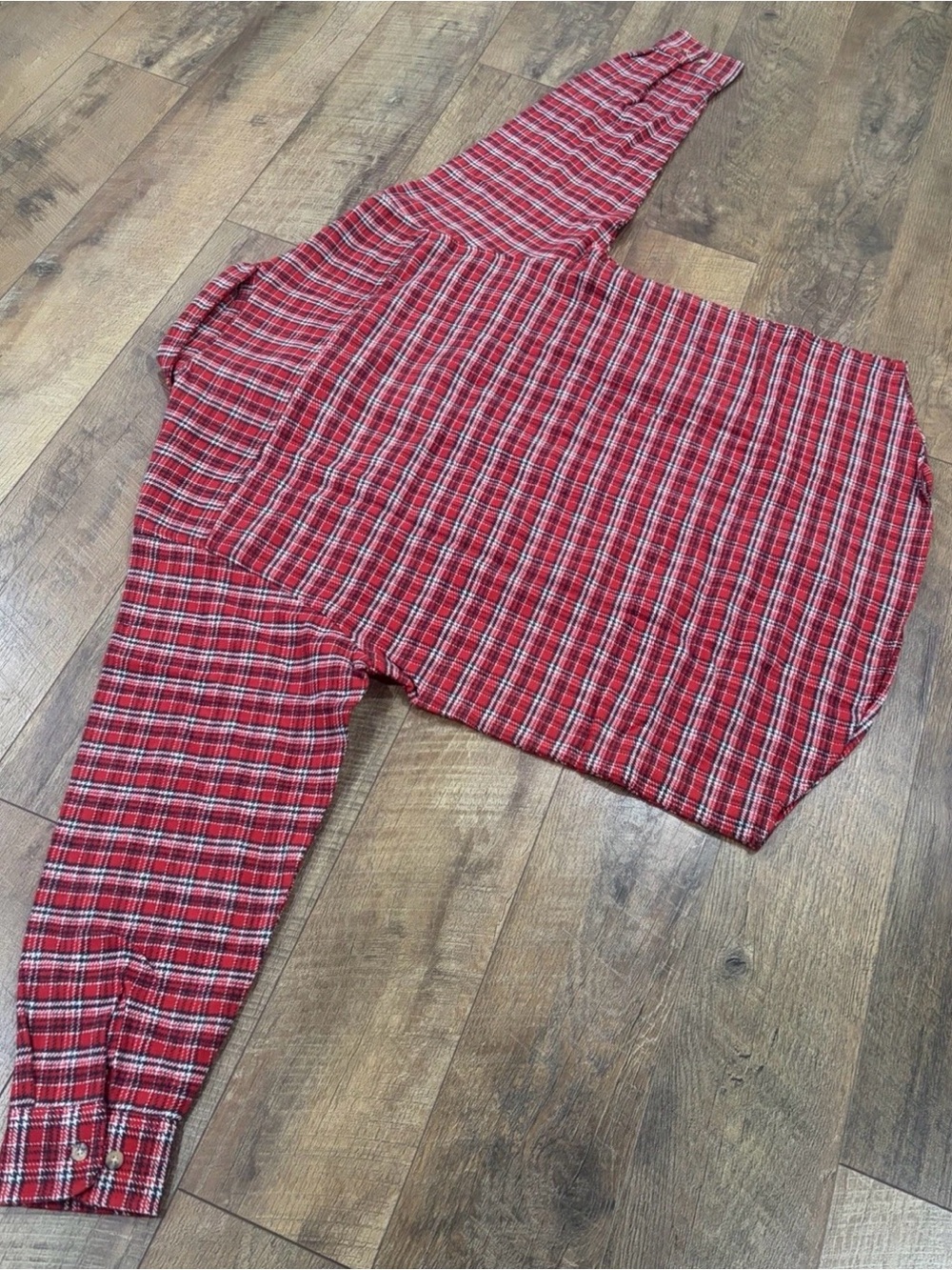 Vintage 80s Big Mac Heavyweight Plaid Flannel Long Sleeve Shirt XL Red - Picture 5 of 7